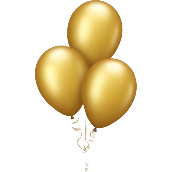 Gold balloons