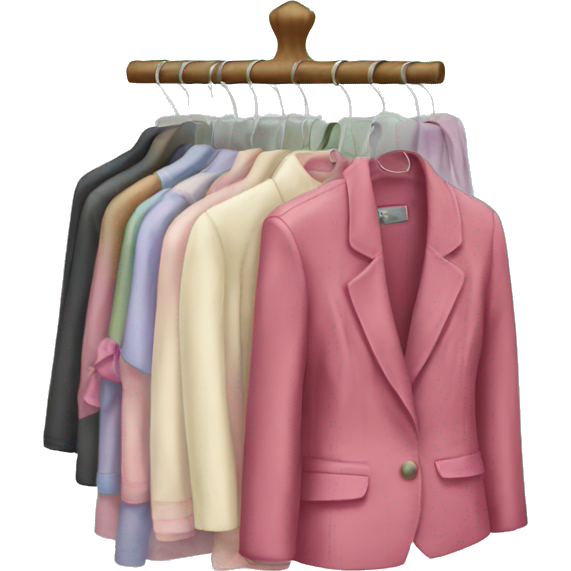 Rack of feminine clothes