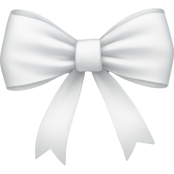 White bow ribbon