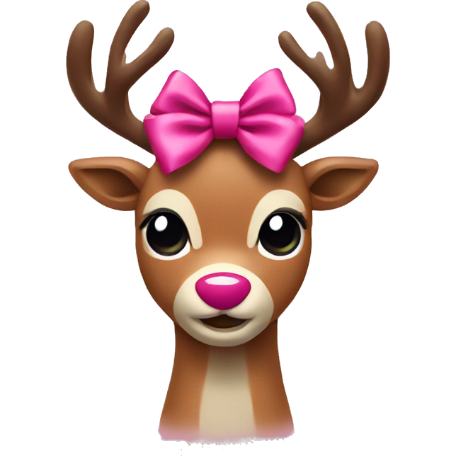 Rudolph with pink bow