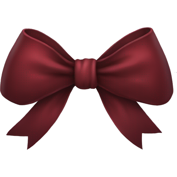 Dark red bow