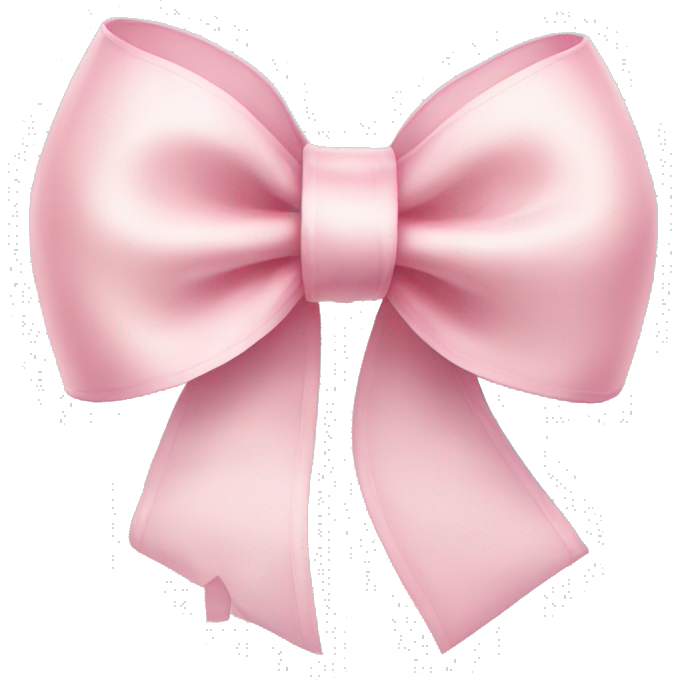 Light pink ribbon bow