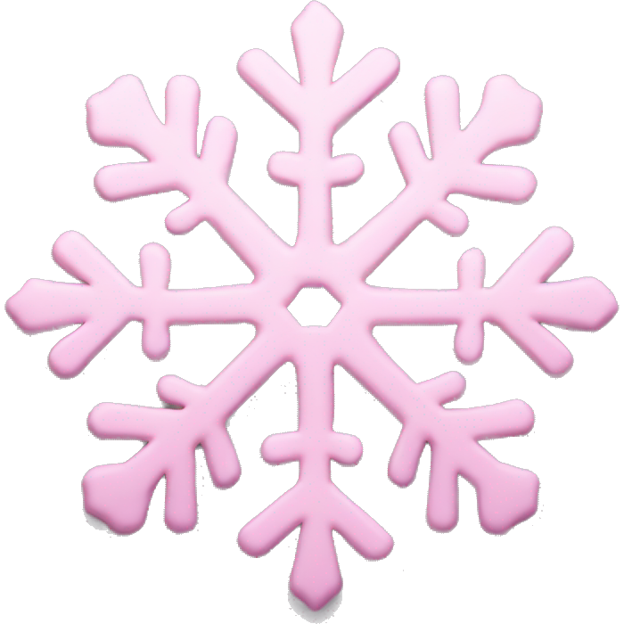 Pastel pink snowflake
