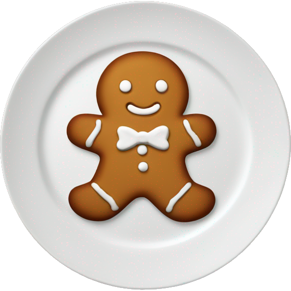 Plate with gingerbread man on top