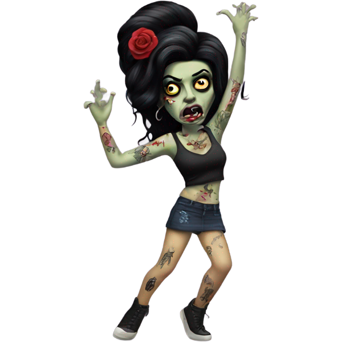 Amy winehouse zombie dancing with tattoos