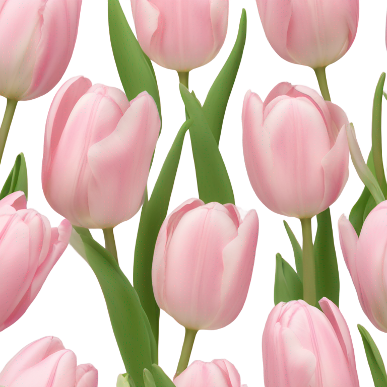 Very light pink tulips