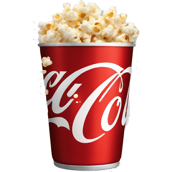 Coca cola zero and popcorn