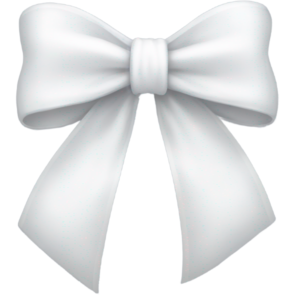 Shiny white bow