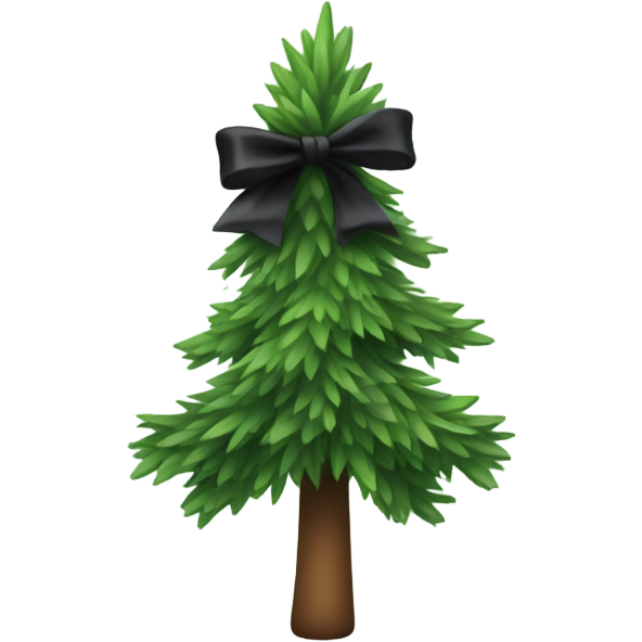 Spruce with a black bow