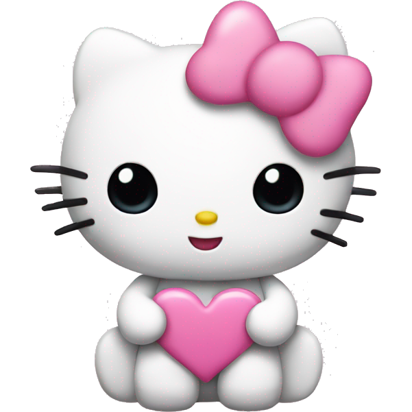 Hello kitty with pink heart