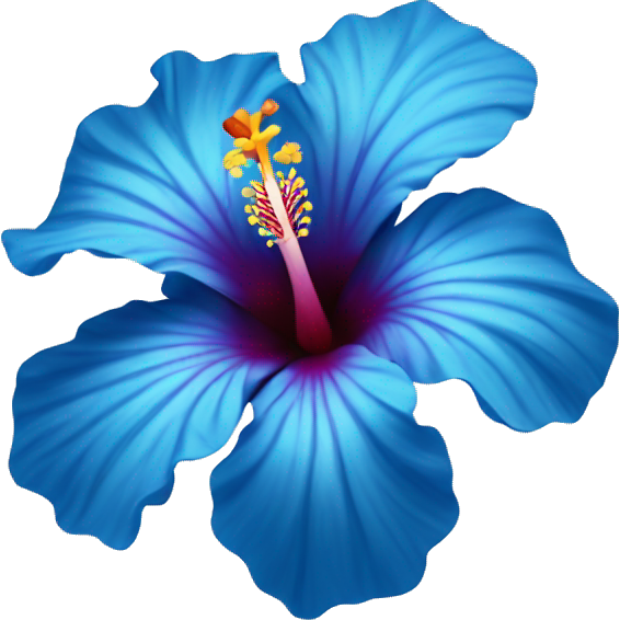 One blue hibiscus flower