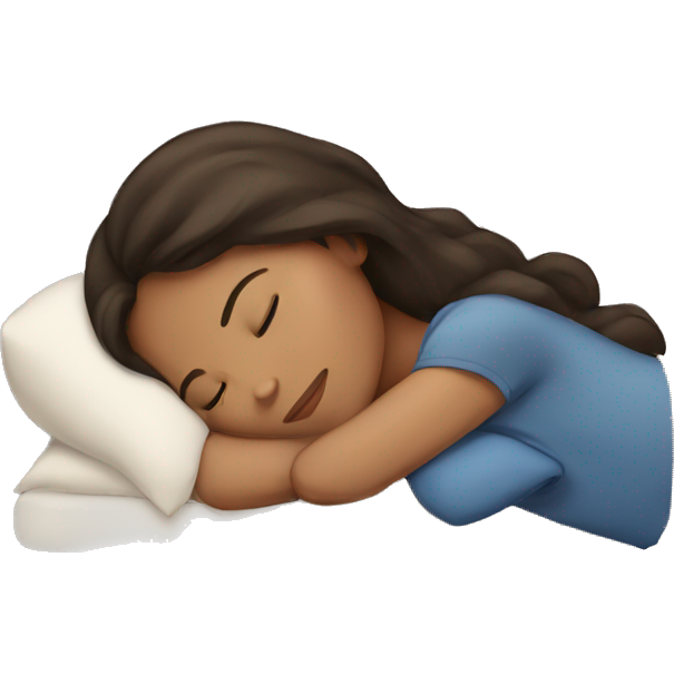Brunette girl sleeping