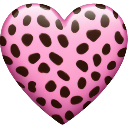 Un corazón con estampado de leopardo rosa