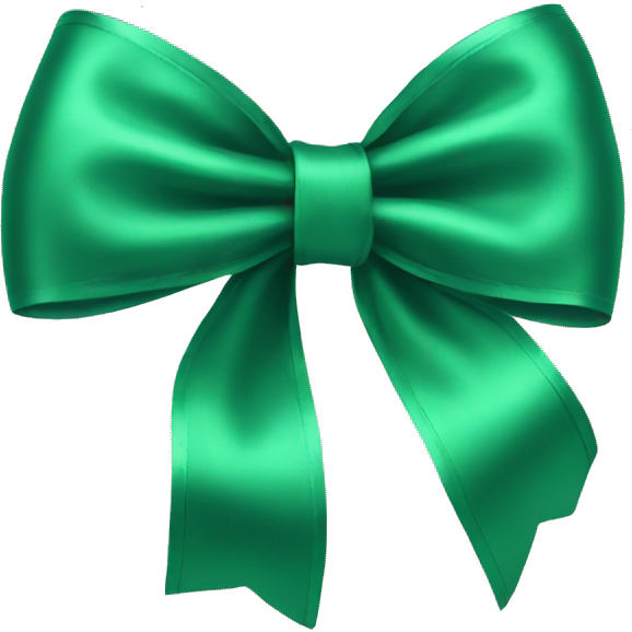 Satin green bow