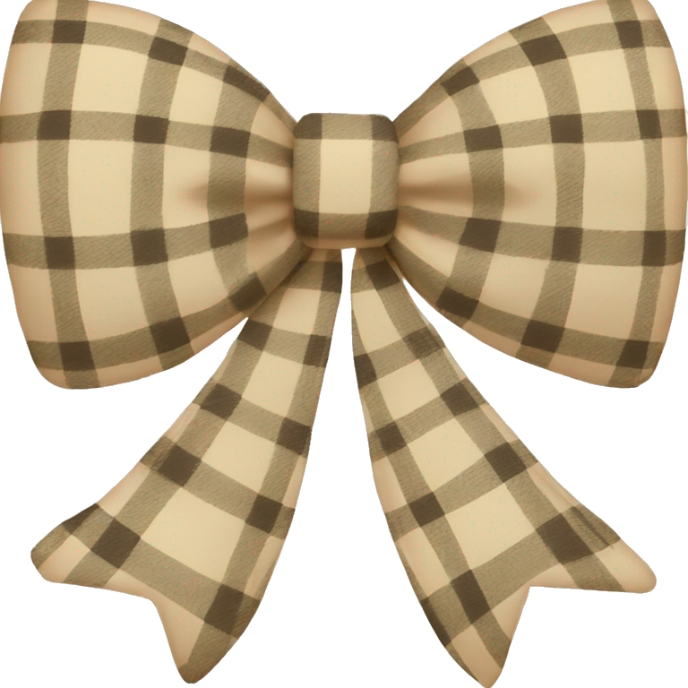 Beige plaid bow