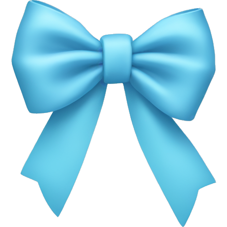 Light blue bow on light blue bow