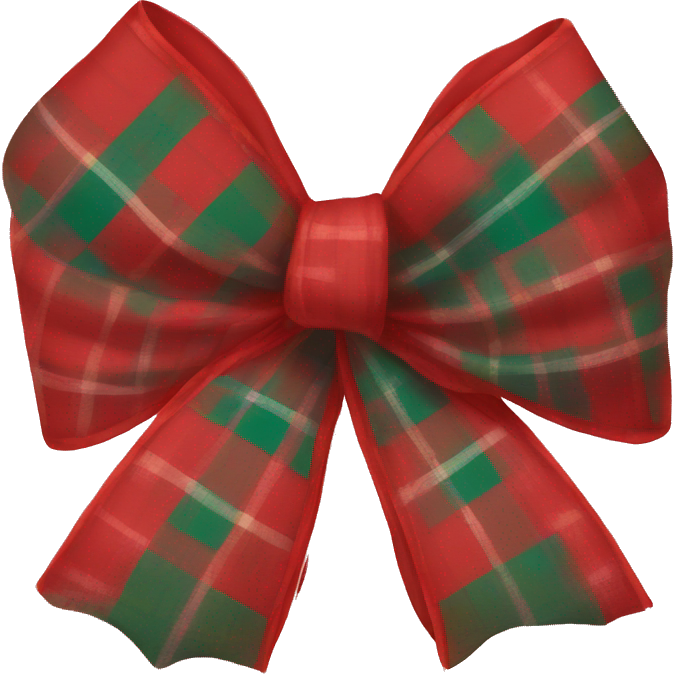 Red plaid bow
