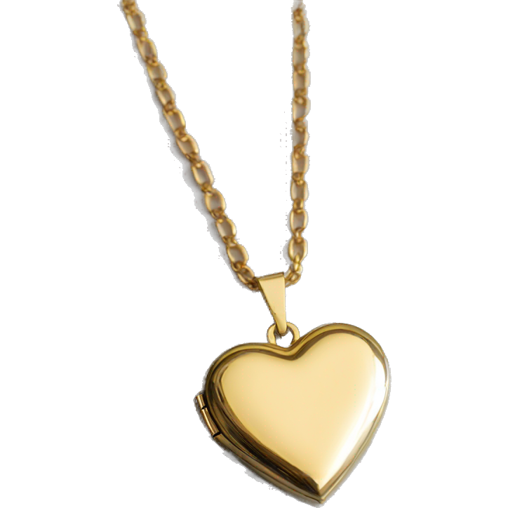 Dainty gold heart locket necklace