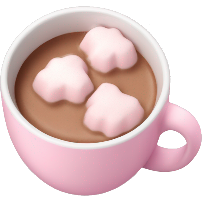 Aesthetic light pink hot chocolate