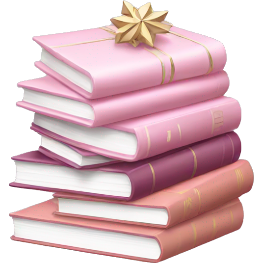 Light pink christmas books stack