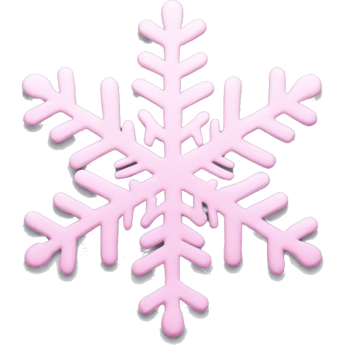 Pastel pink snowflake