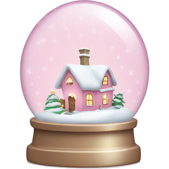 Snowglobe light pink Christmas