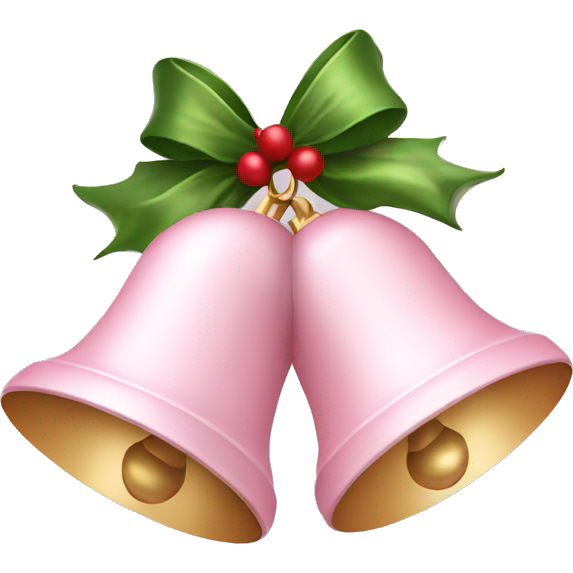 Light pink Christmas bells