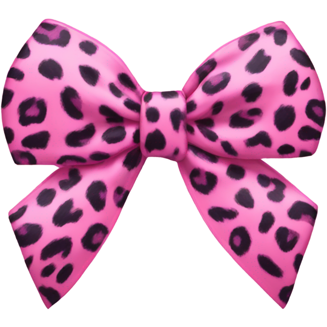Pink leopard print bow