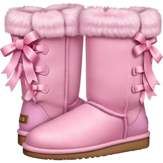 Pink pastel uggs with bows