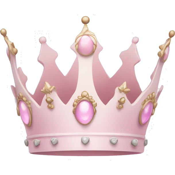 White and pastel pink crown