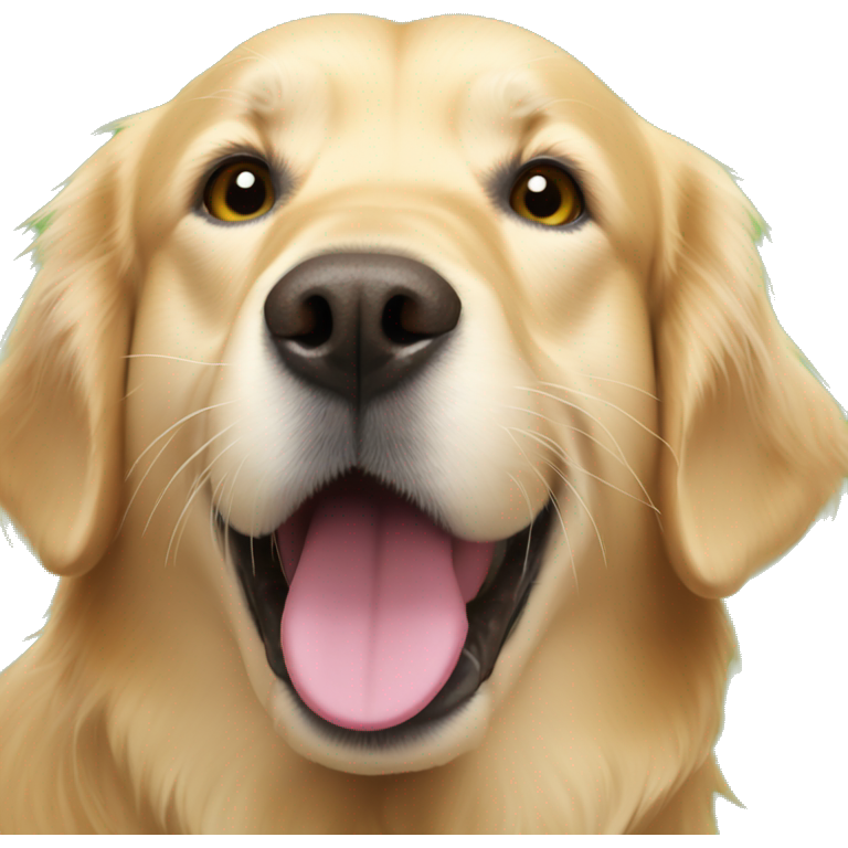 A golden retriever with a tennis ball in its mouth