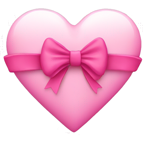 Pink heart with bow