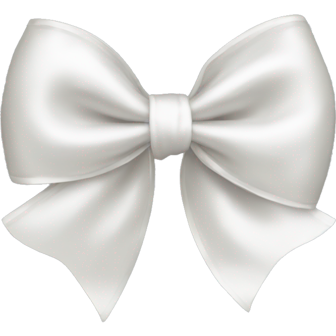 White satin bow