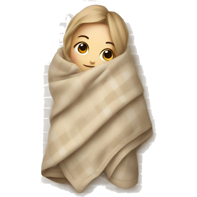 Beige clean girl folded plaid blanket