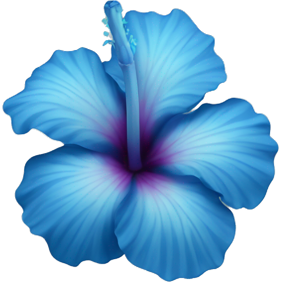 Blue hibiscus flower with shades of blue