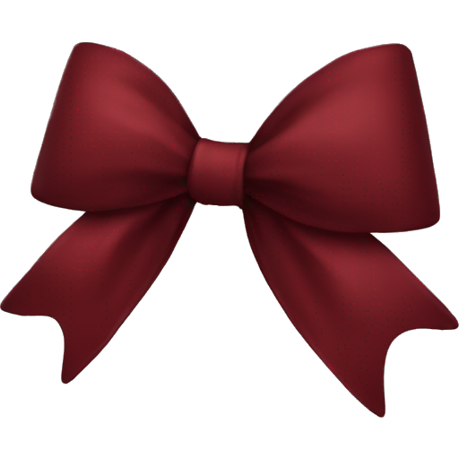 Dark red bow