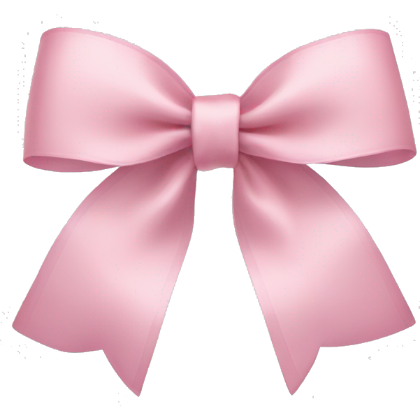 Light pink ribbon bow