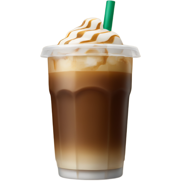 Starbuck ice coffee with ice cubes
