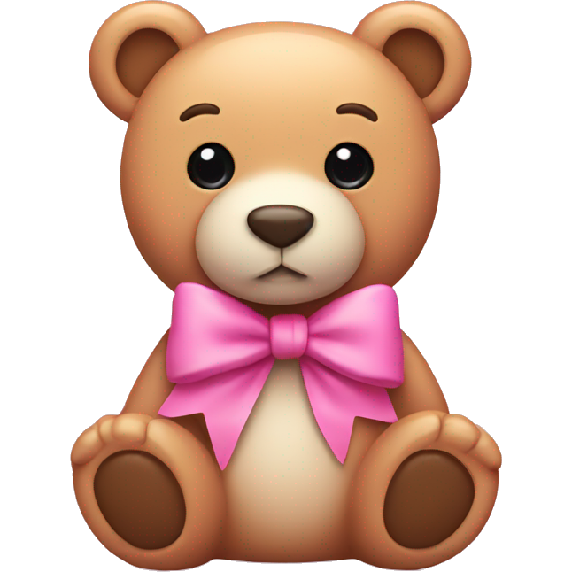 Pink bear with bow