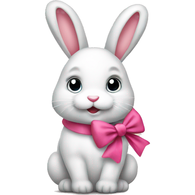 Bunny emoji with bow