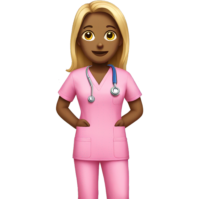 Pink medical scrubs