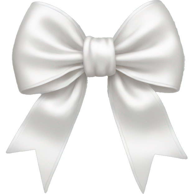 White satin bow