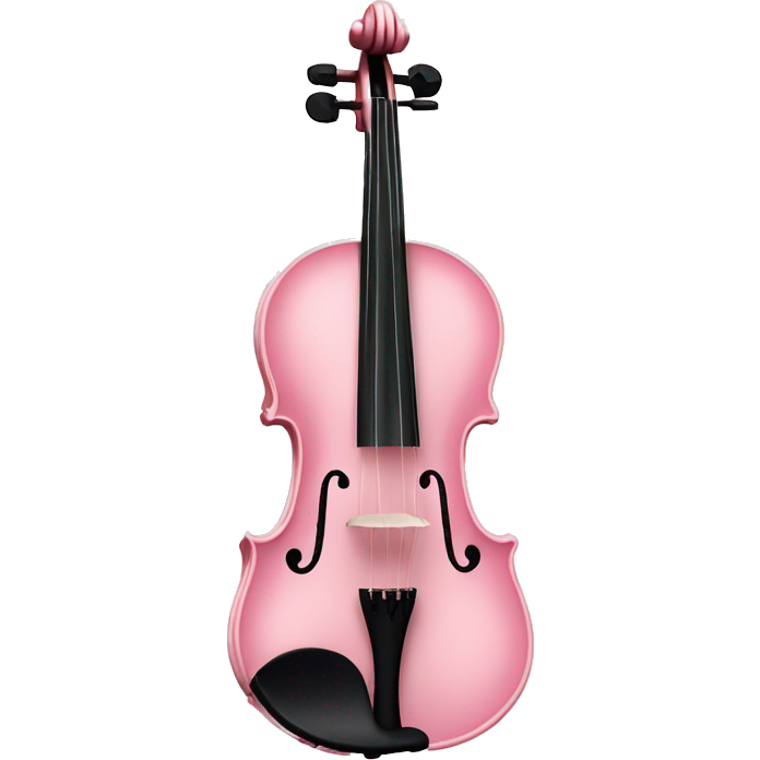 Soft pastel pink violin with peonies and glitter