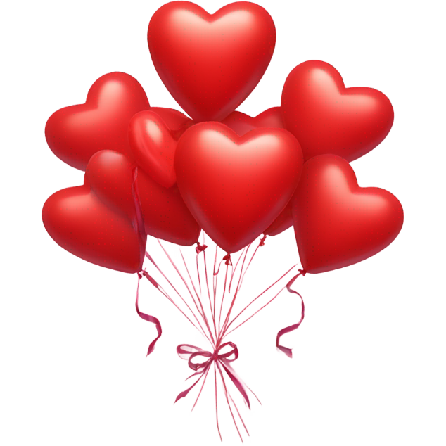 Red heart balloon bouquet