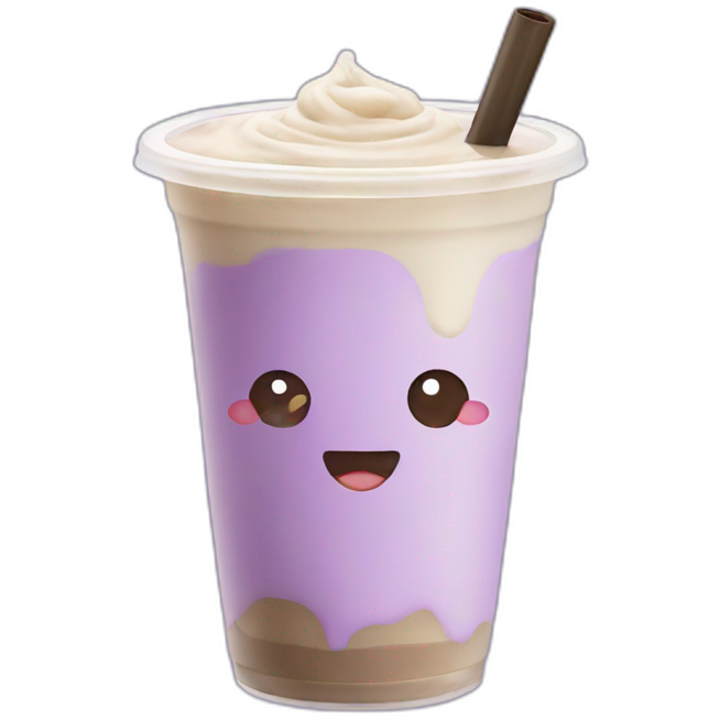 Taro milk tea with brown boba