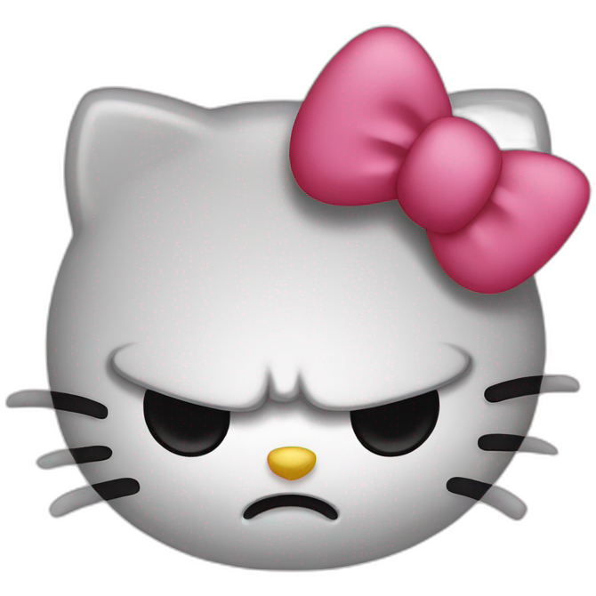 Angry hello kitty