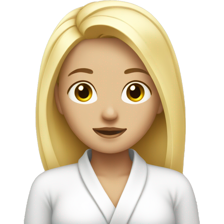 Blond girl relaxing in spa