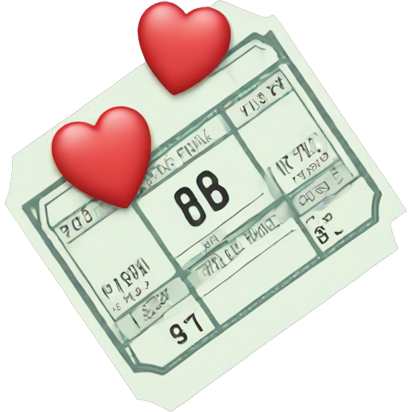Ticket with a heart