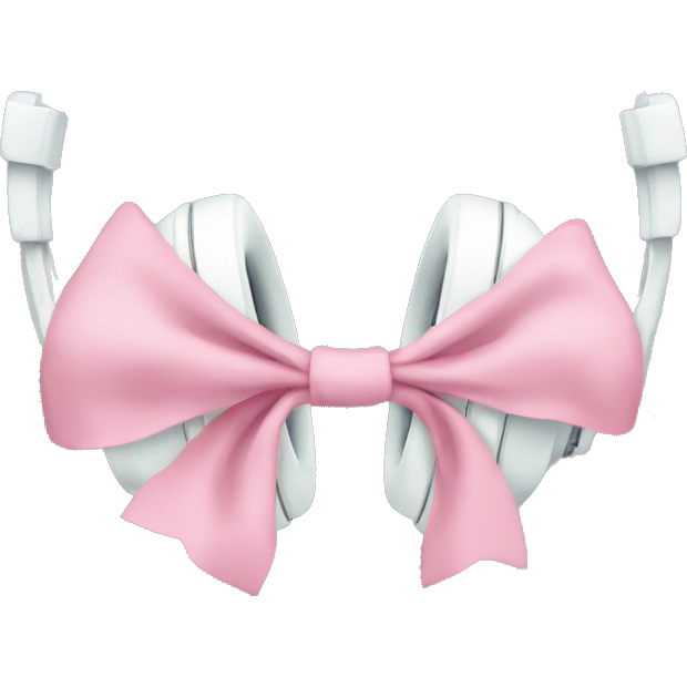 Headphones with a pastel pink preppy bow