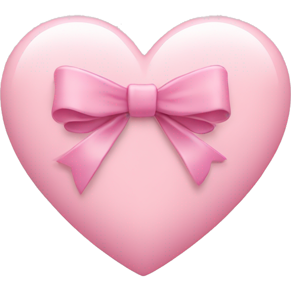Light pink heart with bows around the middle